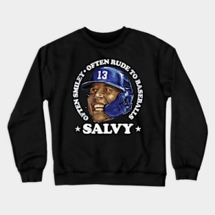 salvador perez rude to baseballs Crewneck Sweatshirt